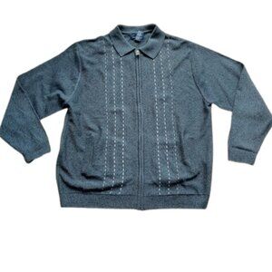 Gray Zip-Up Cardigan Size Large / 44